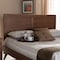 Baxton Studio Raya Mid-Century Walnut Brown Finished Wood Full Size Headboard 156-9419 - alternate 2